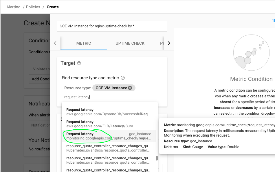 GCP: Create Uptime Health Check on NGINX Uptime Check