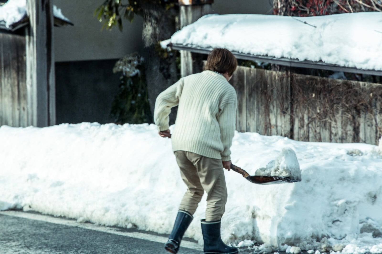 shoveling snow