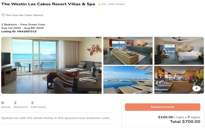 Westin Los Cabos 2 bedroom suite