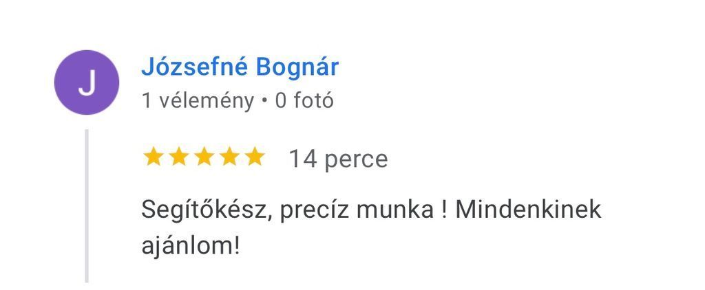 Egy újabb tatai elégedett ügyfél!