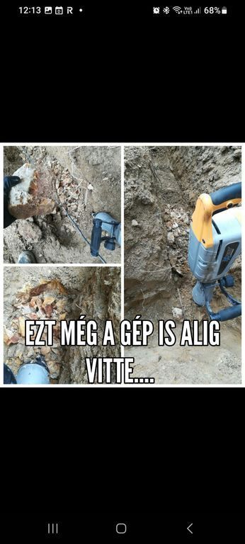 Épület főfal alapja ásásakor sziklába ütköztem