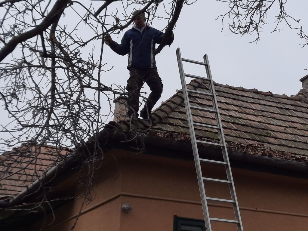 Gallyazás, ereszcsatorna kipucolása