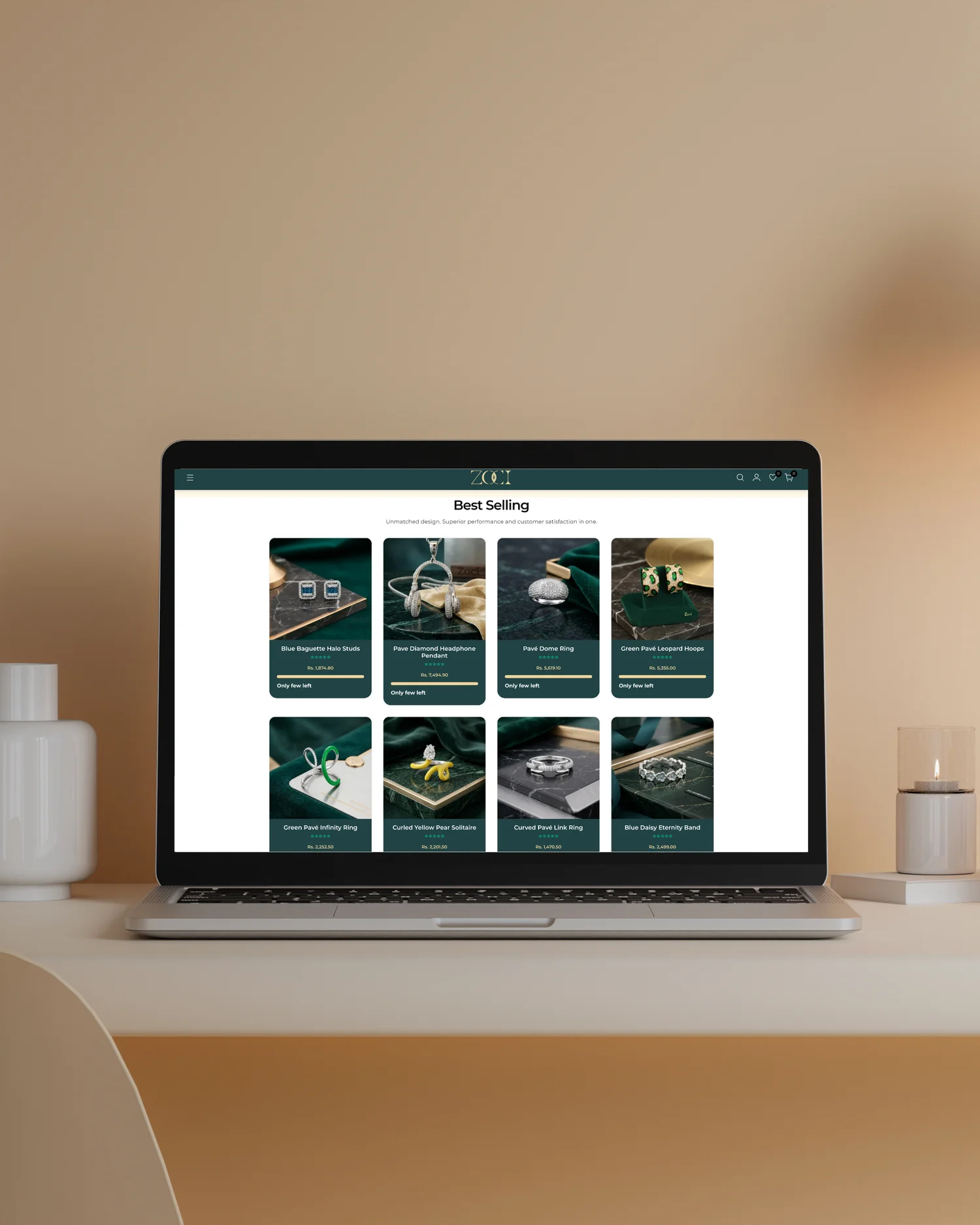 Zoci collection page layout