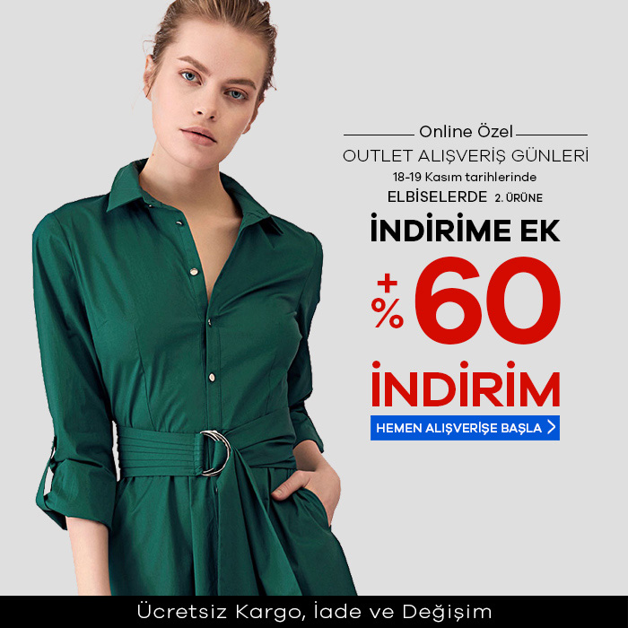 Elbiselerde 2.Ürüne +%60 İndirim