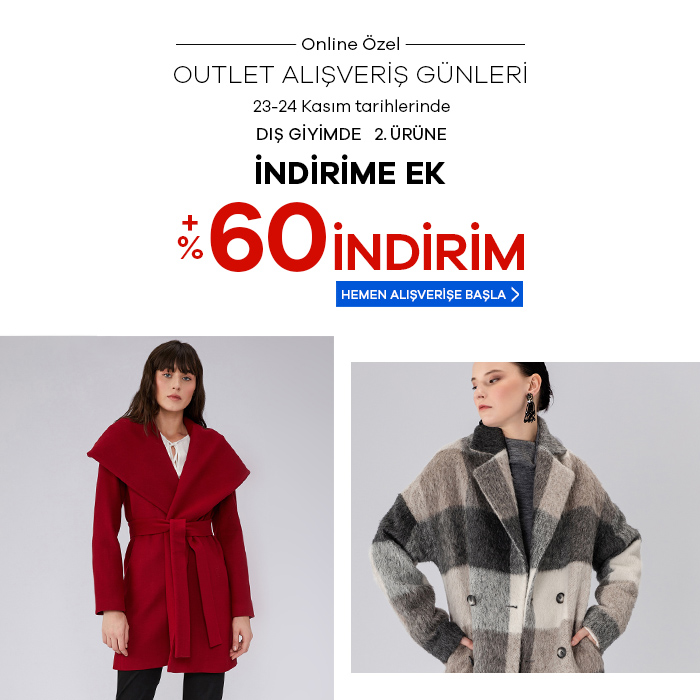 Dış Giyimde 2.Ürüne +%60 İndirim