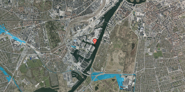 Oversvømmelsesrisiko fra vandløb på Cylindervej 17, 1. th, 2450 København SV