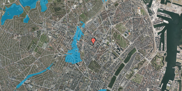 Oversvømmelsesrisiko fra vandløb på Mimersgade 43, 3. , 2200 København N