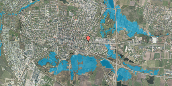 Oversvømmelsesrisiko fra vandløb på Silkeborgvej 42, 7400 Herning