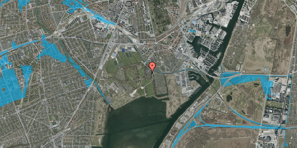 Oversvømmelsesrisiko fra vandløb på Hf. Kalvebod 84, 2450 København SV