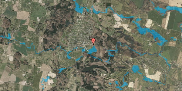 Oversvømmelsesrisiko fra vandløb på Rugårdsvej 718A, 5462 Morud