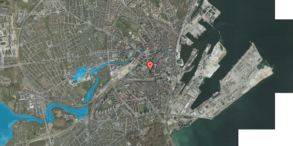 Oversvømmelsesrisiko fra vandløb på Skt. Nicolaus Gade 3, 5. 6, 8000 Aarhus C