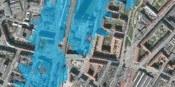 Oversvømmelsesrisiko fra vandløb på Borgmestervangen 9, 3. 8, 2200 København N