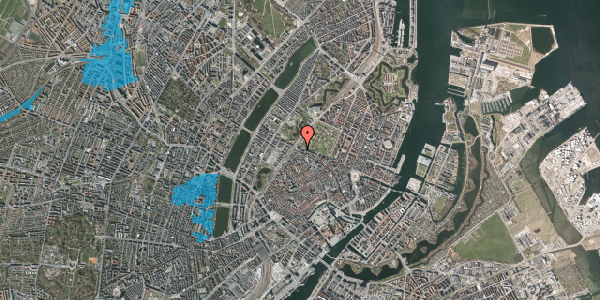 Oversvømmelsesrisiko fra vandløb på Rosenborggade 17, 2. tv, 1130 København K