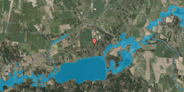 Oversvømmelsesrisiko fra vandløb på Tulstrupvej 136B, 8680 Ry