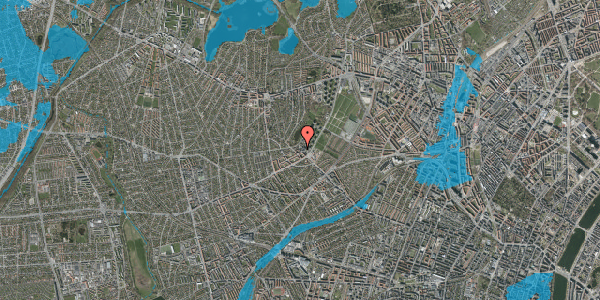 Oversvømmelsesrisiko fra vandløb på Ringholmvej 64, 2700 Brønshøj