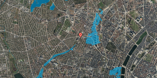 Oversvømmelsesrisiko fra vandløb på Rabarbervej 20, 1. 117, 2400 København NV