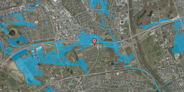 Oversvømmelsesrisiko fra vandløb på Lupinstien 105, 2605 Brøndby