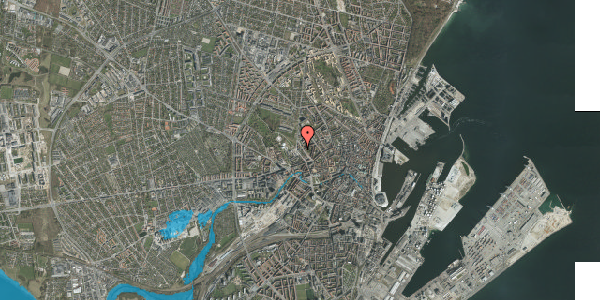 Oversvømmelsesrisiko fra vandløb på Møllevejen 9, st. mf, 8000 Aarhus C