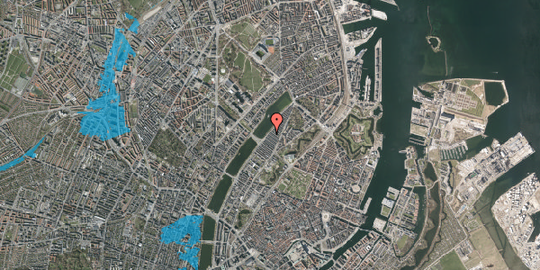 Oversvømmelsesrisiko fra vandløb på Abildgaardsgade 46, 2100 København Ø