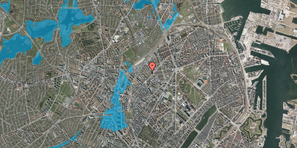 Oversvømmelsesrisiko fra vandløb på Sigynsgade 60, st. th, 2200 København N