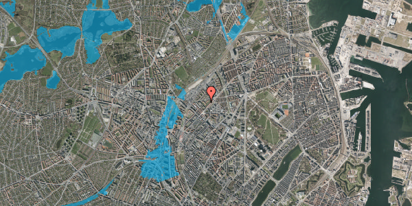 Oversvømmelsesrisiko fra vandløb på Sigynsgade 54, 2. th, 2200 København N