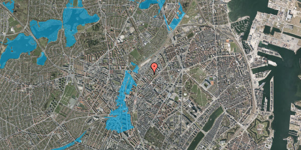 Oversvømmelsesrisiko fra vandløb på Sigynsgade 36, 2. th, 2200 København N