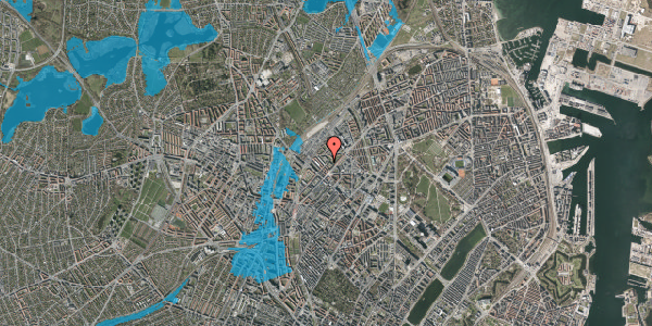 Oversvømmelsesrisiko fra vandløb på Sigynsgade 24, 4. tv, 2200 København N