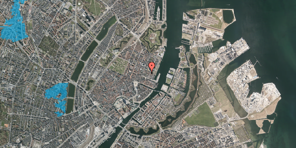 Oversvømmelsesrisiko fra vandløb på Amaliegade 9, 1. , 1256 København K
