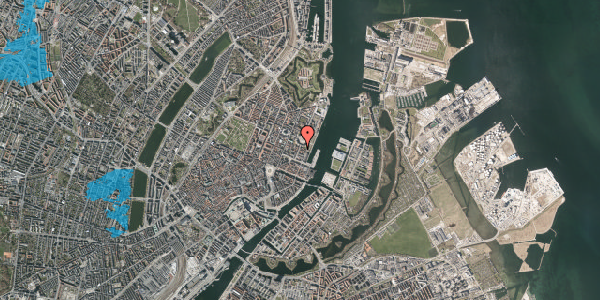 Oversvømmelsesrisiko fra vandløb på Amaliegade 16A, 3. th, 1256 København K