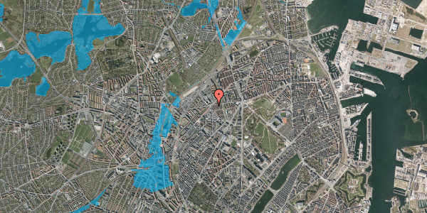 Oversvømmelsesrisiko fra vandløb på Annekegade 1, 2. th, 2100 København Ø