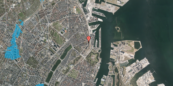 Oversvømmelsesrisiko fra vandløb på Arendalsgade 4, 2. , 2100 København Ø