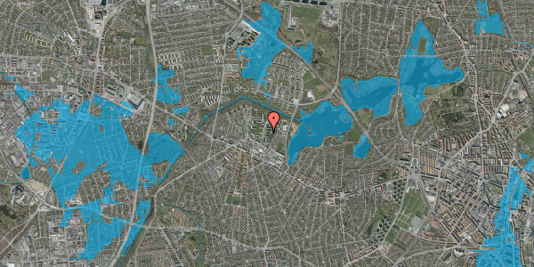 Oversvømmelsesrisiko fra vandløb på Arildsgård 10, st. th, 2700 Brønshøj