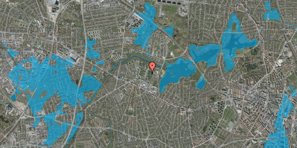 Oversvømmelsesrisiko fra vandløb på Arildsgård 18, st. th, 2700 Brønshøj