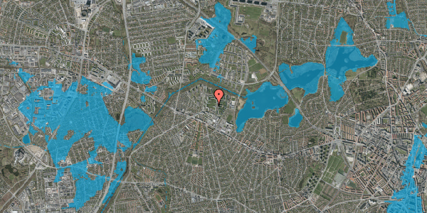 Oversvømmelsesrisiko fra vandløb på Arildsgård 25, 1. th, 2700 Brønshøj