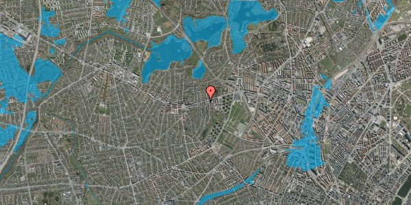 Oversvømmelsesrisiko fra vandløb på Arnesvej 1, 1. tv, 2700 Brønshøj
