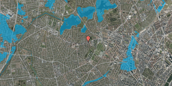 Oversvømmelsesrisiko fra vandløb på Arnesvej 2, 4. th, 2700 Brønshøj