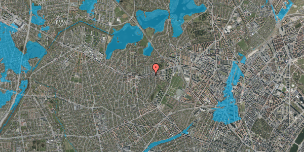Oversvømmelsesrisiko fra vandløb på Arnesvej 6, st. tv, 2700 Brønshøj