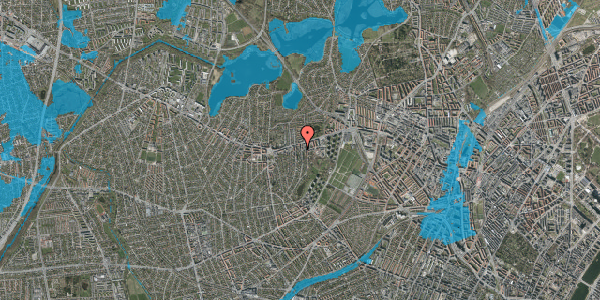 Oversvømmelsesrisiko fra vandløb på Arnesvej 8A, 2700 Brønshøj