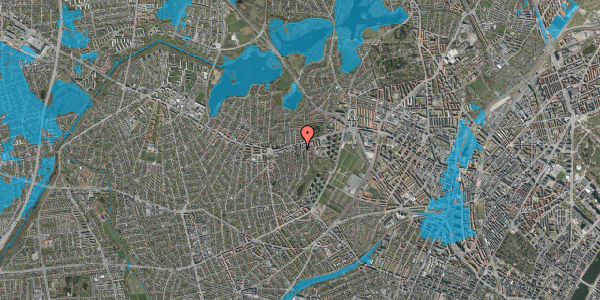 Oversvømmelsesrisiko fra vandløb på Arnesvej 8B, 2. , 2700 Brønshøj