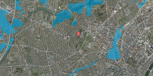 Oversvømmelsesrisiko fra vandløb på Arnesvej 20, st. , 2700 Brønshøj