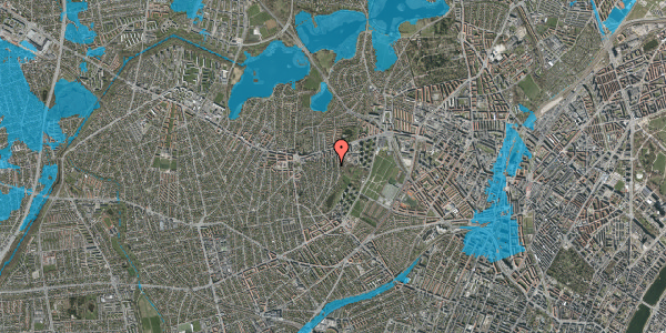 Oversvømmelsesrisiko fra vandløb på Arnesvej 25, 2700 Brønshøj