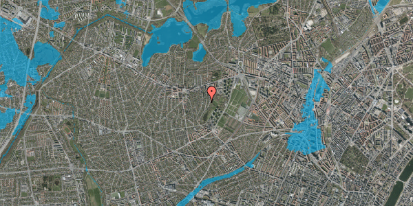 Oversvømmelsesrisiko fra vandløb på Arnesvej 39, 1. , 2700 Brønshøj