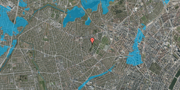 Oversvømmelsesrisiko fra vandløb på Arnesvej 48, 2700 Brønshøj