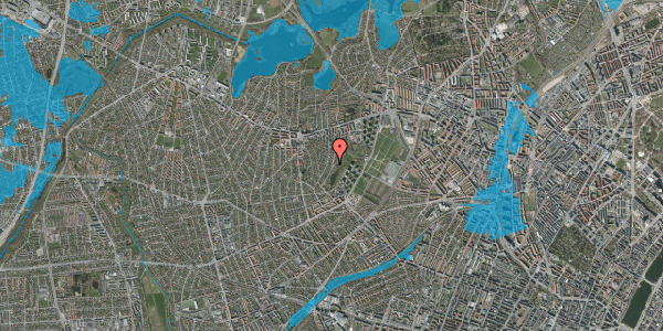 Oversvømmelsesrisiko fra vandløb på Arnesvej 52, 1. , 2700 Brønshøj