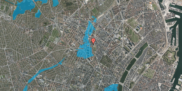 Oversvømmelsesrisiko fra vandløb på Asminderødgade 2, st. tv, 2200 København N