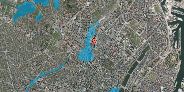 Oversvømmelsesrisiko fra vandløb på Asminderødgade 19, 1. th, 2200 København N