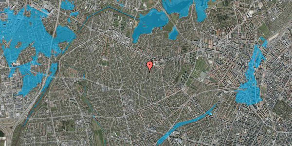 Oversvømmelsesrisiko fra vandløb på Astrupvej 49, 2700 Brønshøj