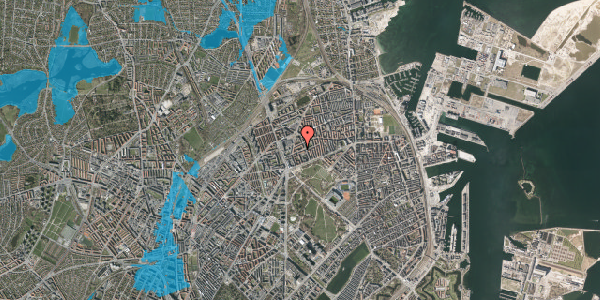 Oversvømmelsesrisiko fra vandløb på Australiensvej 31, 2. tv, 2100 København Ø
