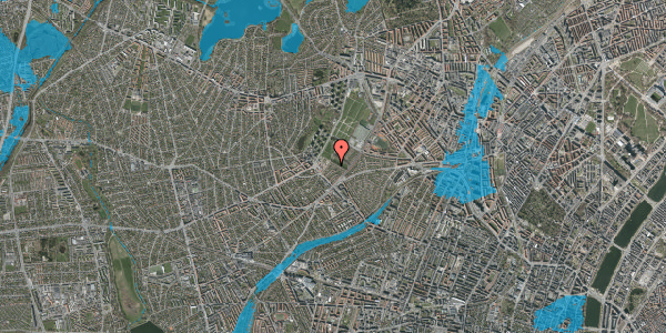 Oversvømmelsesrisiko fra vandløb på Bakkevej 1, 2400 København NV