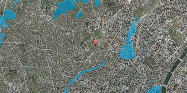 Oversvømmelsesrisiko fra vandløb på Bakkevej 18, 2400 København NV